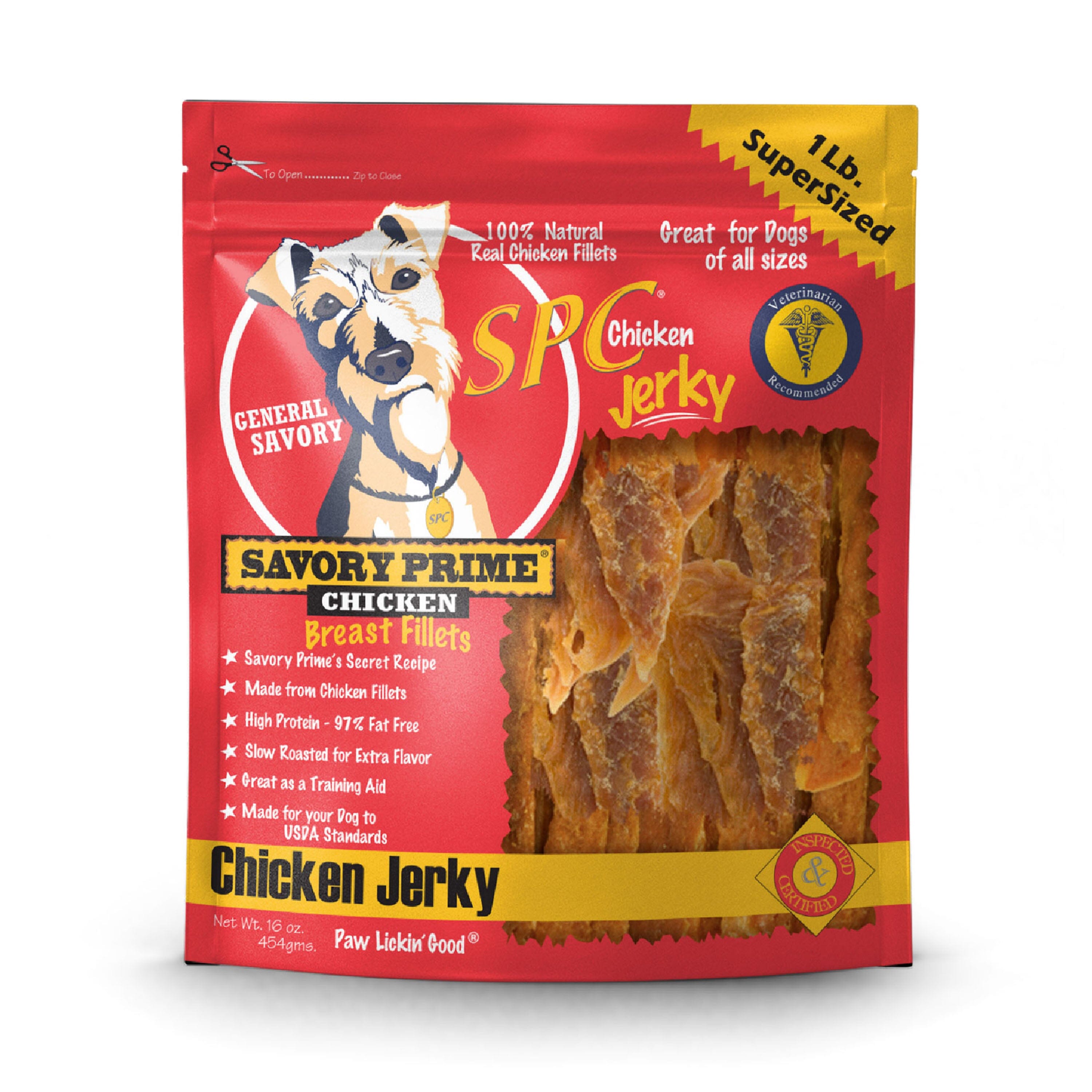 Savory Prime SPC Jerky Treats Chicken - 16 Oz