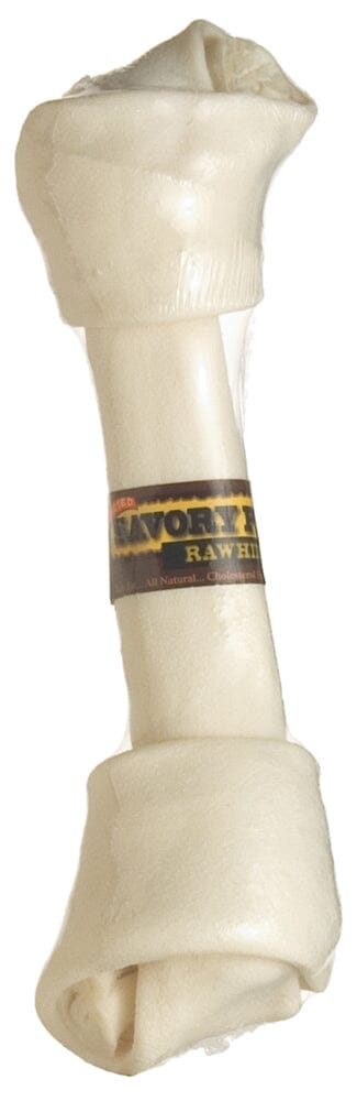 Savory Prime Supreme Knotted Rawhide Bones Bulk Natural - 9-10 in