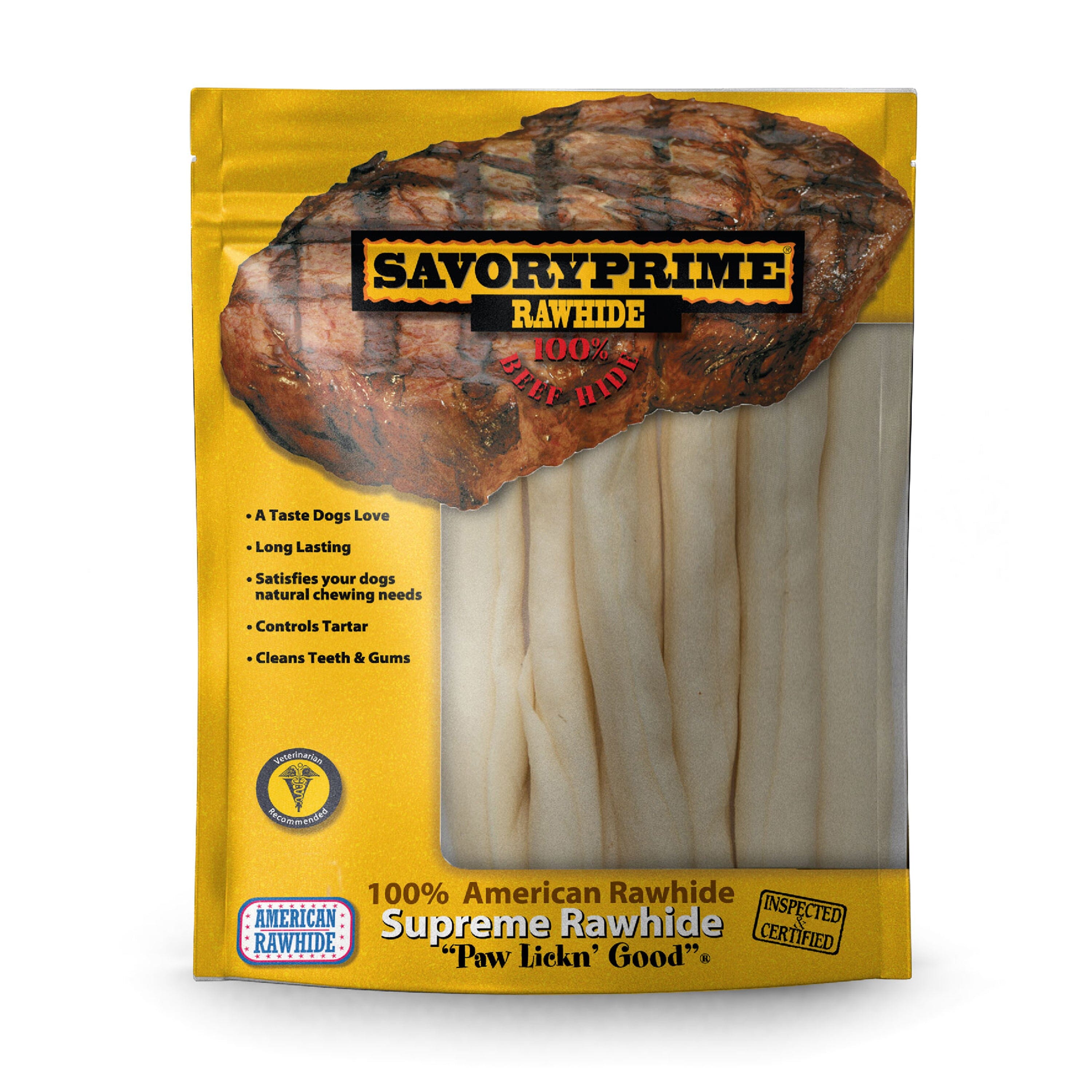 Savory Prime Supreme Rawhide Retriever Roll Natural - 4.8 Oz - 7 pk
