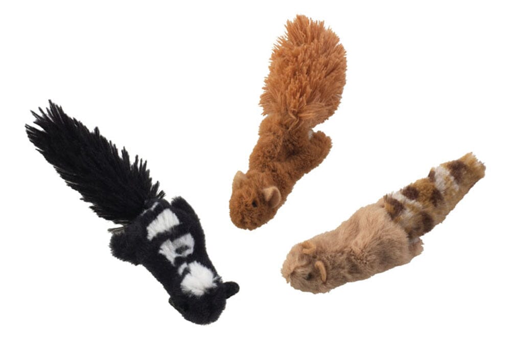 Skinneeez Forest Creatures Cat Toy with Catnip Assorted - 4.75 in