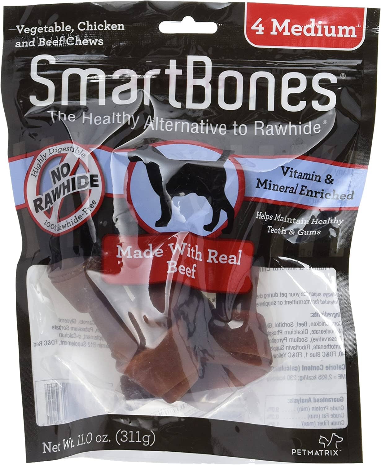 Smartbones Dog Dental and Hard Chews - Beef - Medium - 4 Pack