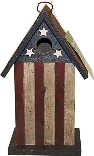 Songbird Essentials Americana Bird House - Red/White/Blue - 12 X 4.5 X 5.8 In