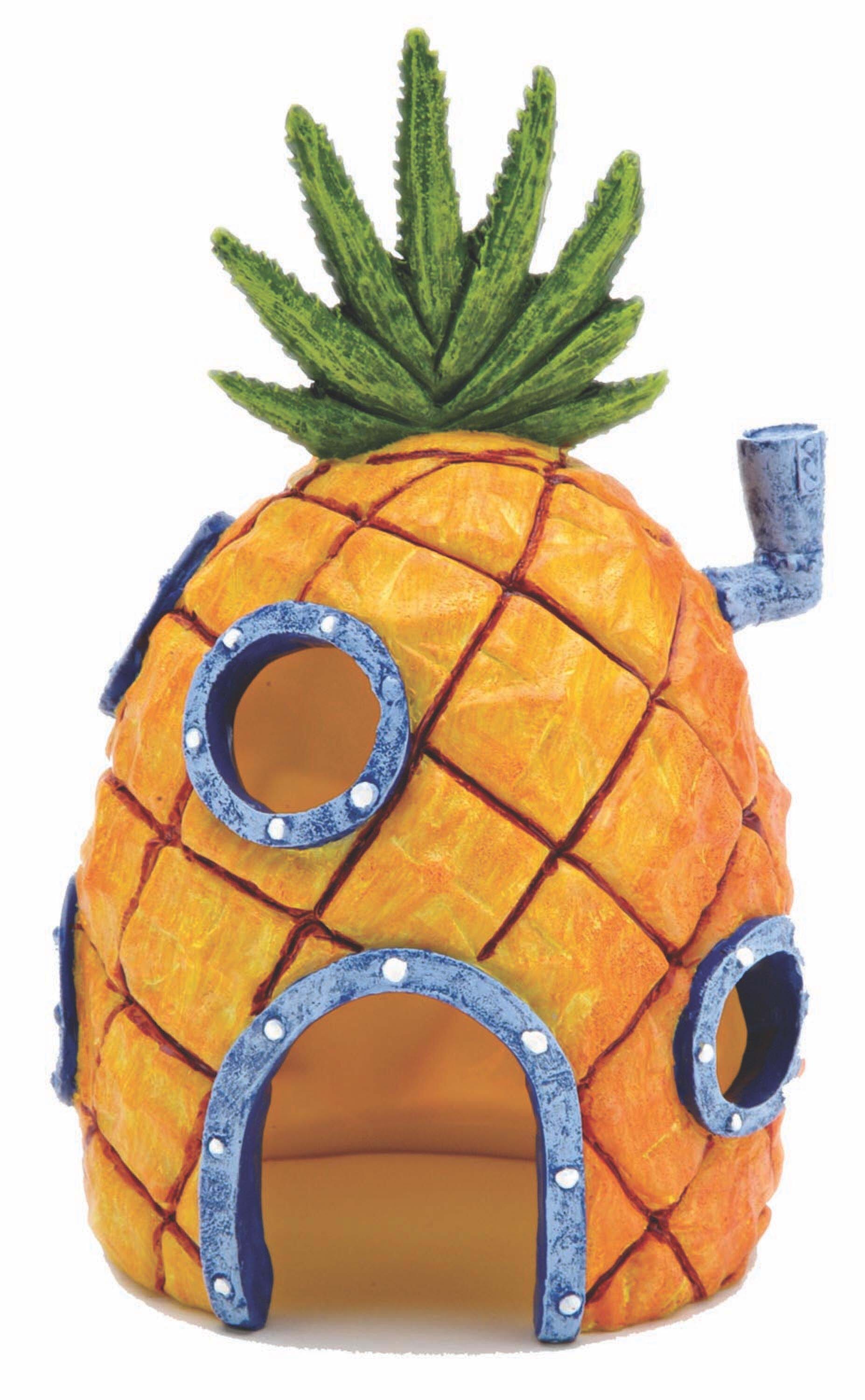 SpongeBob Pineapple Home Aquarium Ornament - Orange, Grey and Green - 6 in
