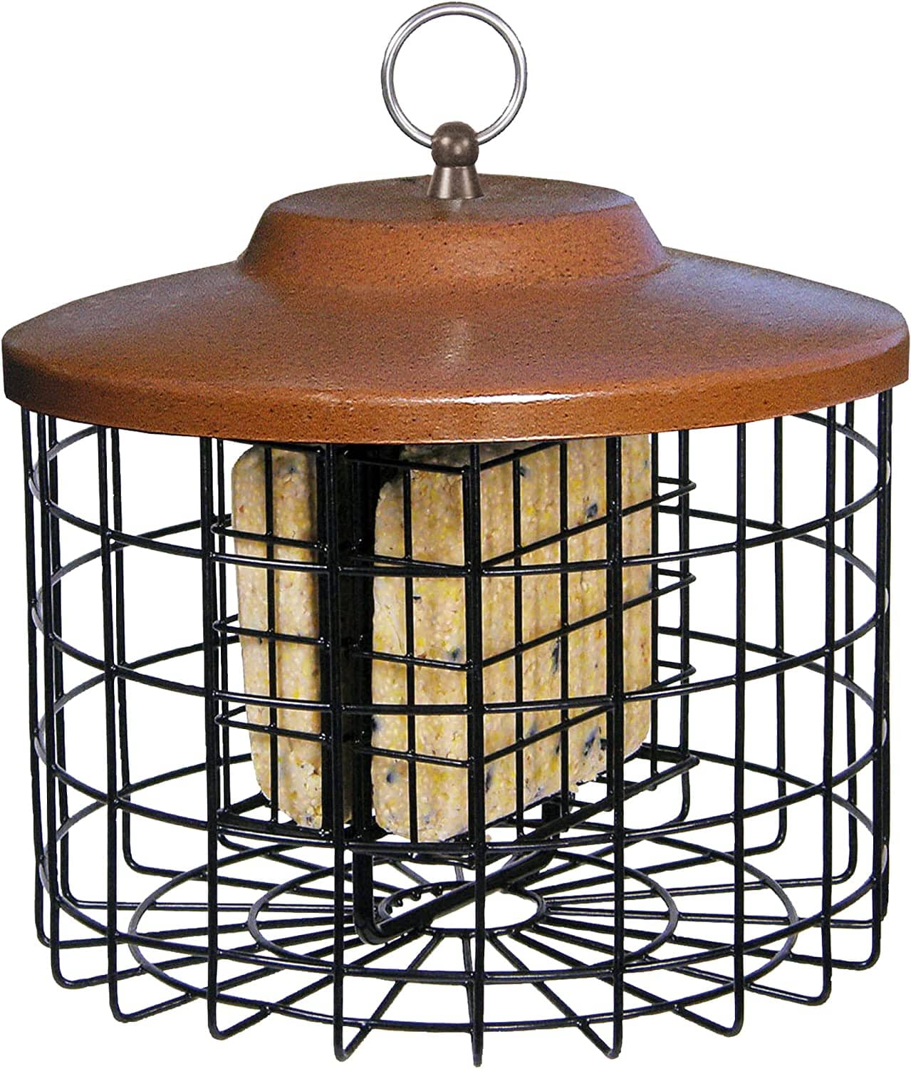 Squirrel-X Squirrel Proof Suet Feeder Suet and Seed Cake Wild Bird Feeder - Brown - Dbl