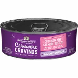 Stella & Chewy's Carnivore Cravings Shredded Chicken Salmon Canned Cat Food - 2.8 Oz - Case of 24
