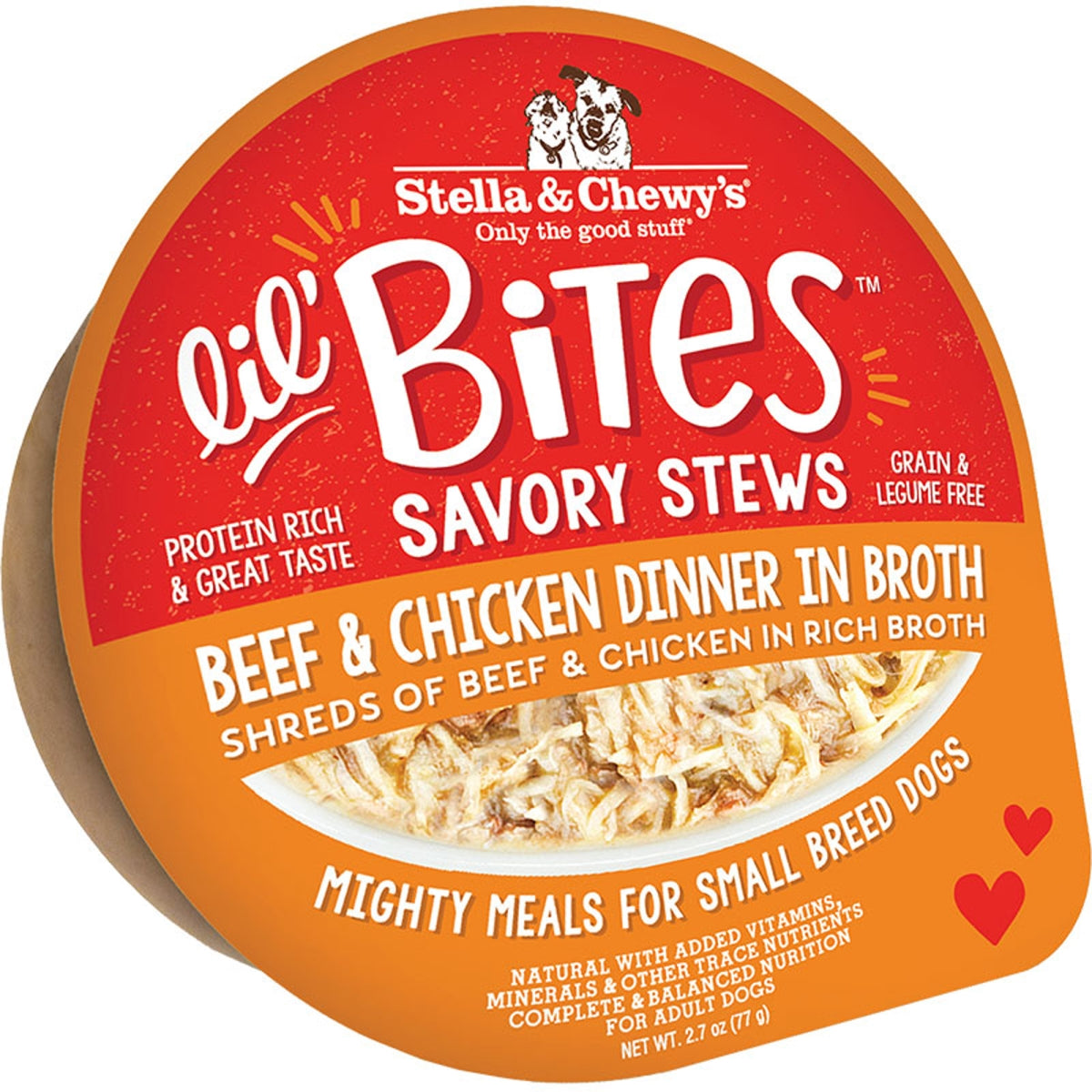 Stella & Chewy's Lil' Bites Stew Beef Chicken Wet Dog Food - 2.7 Oz - Case of 12