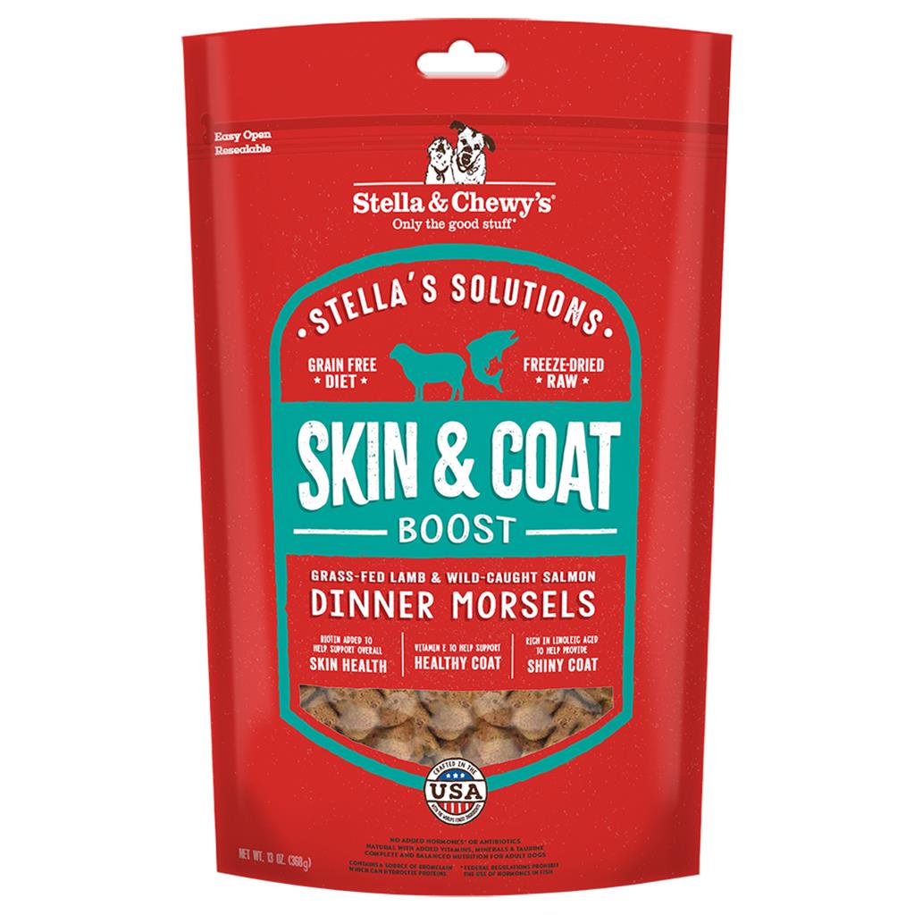 Stella & Chewy's Solutions Skin abd Coat Support Lamb and Salmon Freeze-Dried Dog Food - 13 Oz