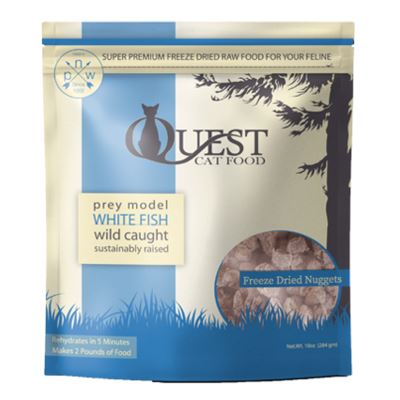 Steve's Real Food Quest Freeze-Dried Cat Food Nuggets Whitefish - 10 Oz