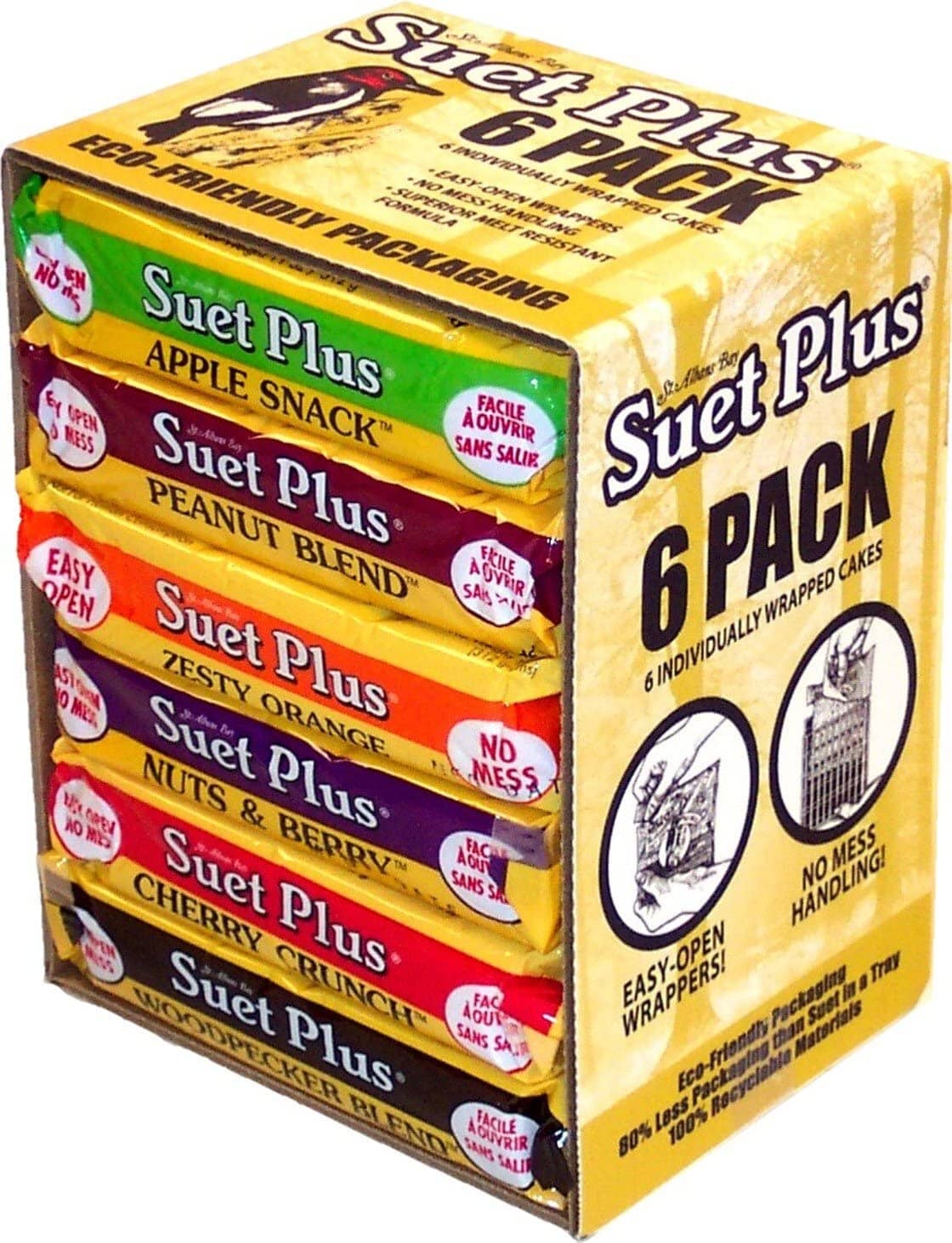Suet Cakes Plus Variety Pack Wild Bird Food - 6 Pack