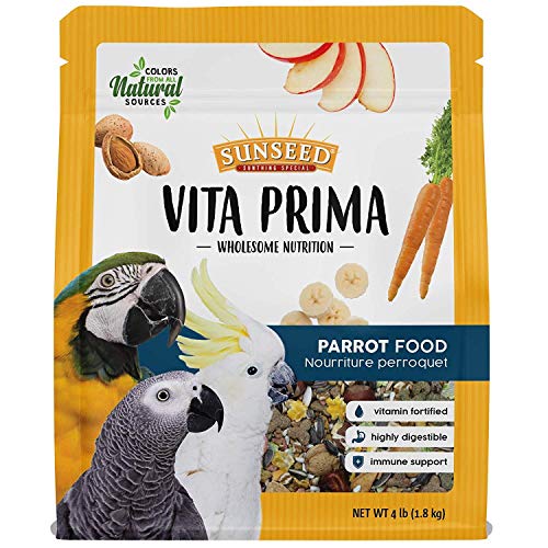 Sunseed Vita Prima - Safflower Formula Small Parrot Food - 3 lb - Pack of 6