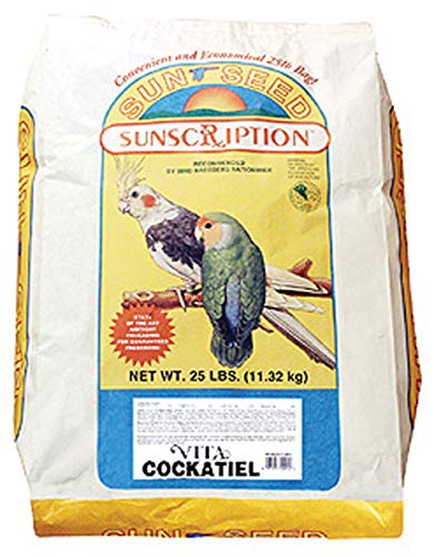 Sunseed Vita Sunscription Cockatiel & Lovebird Diet - 25 lb