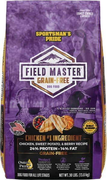Sunshine Mills Sportsman's Pride Field Master Grain-Free Hip & Joint Duck, Sweet Potato & Berry Jerky Dog Biscuits - 20 Oz - Case of 8