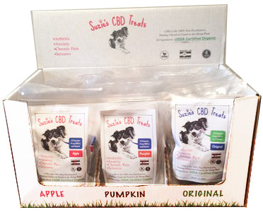 Suzie's CBD Treats 12 x 7 oz 4mg Treats Supplemental Cat and Dog Treats