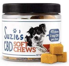 Suzie's CBD Treats Soft Chew Chicken & Turmeric 45ct Chew Supplemental Cat and Dog Treats