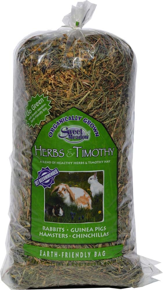 Sweet Meadow Farm 2nd Cut Organic Herbs & Timothy Hay for Small Animals - 20 Oz