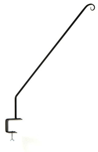 The Hookery Angled Deck Rail Hook Wild Bird Accessories - Black - 30 In