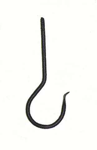 The Hookery Ceiling Hook Wild Bird Accessories - Black - 5 In - 12 Pack