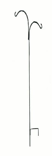 The Hookery Promo Double Shepherd Hook Wild Bird Accessories - Black - 84 In - 6 Pack