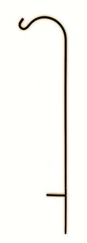 The Hookery Single Shepherd Hook Wild Bird Accessories - Black - 48 In - 12 Pack