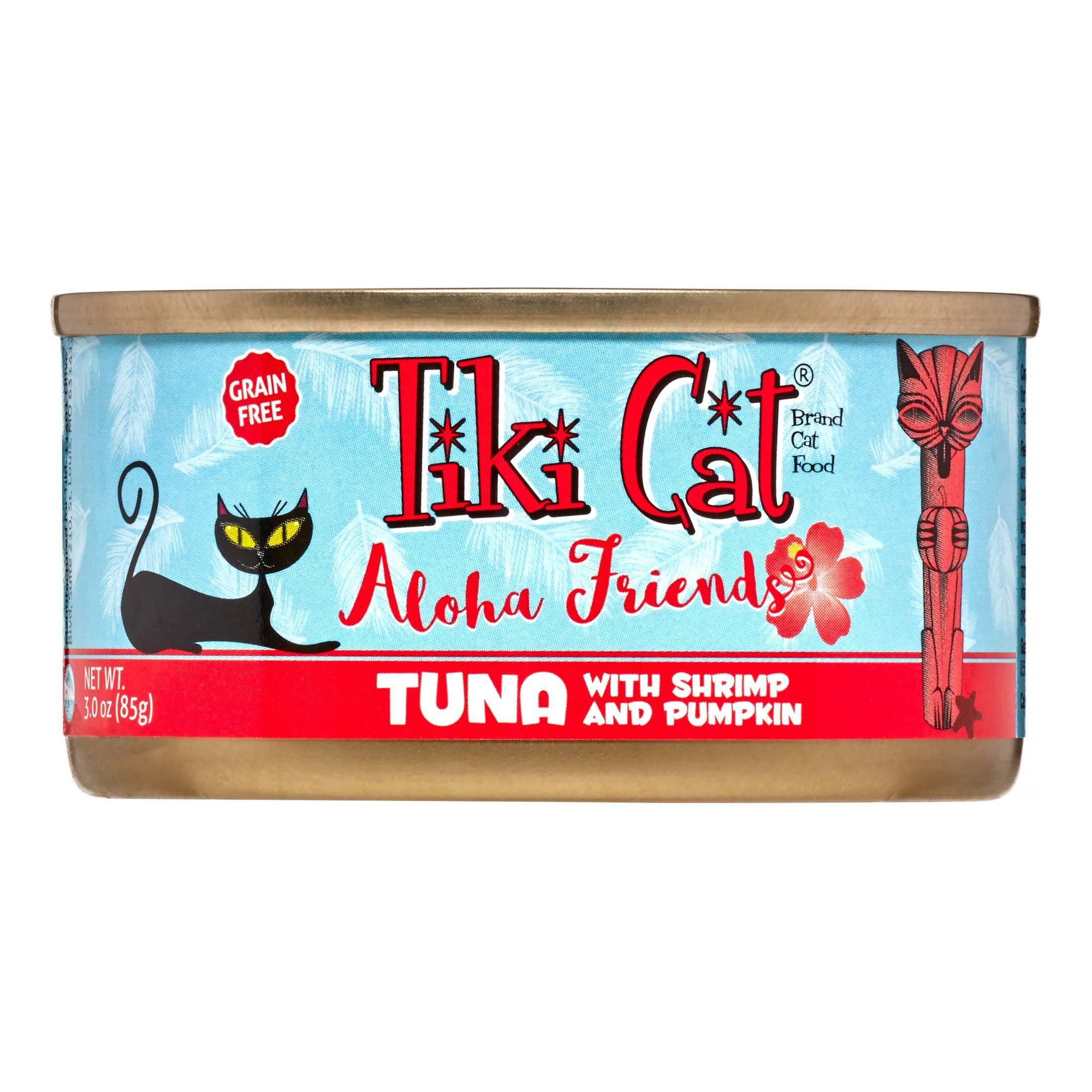 Tiki Cat Grain-Free Aloha Friends Tuna with Shrimp & Pumpkin Canned Cat Food - 3 oz Cans - Case of 12