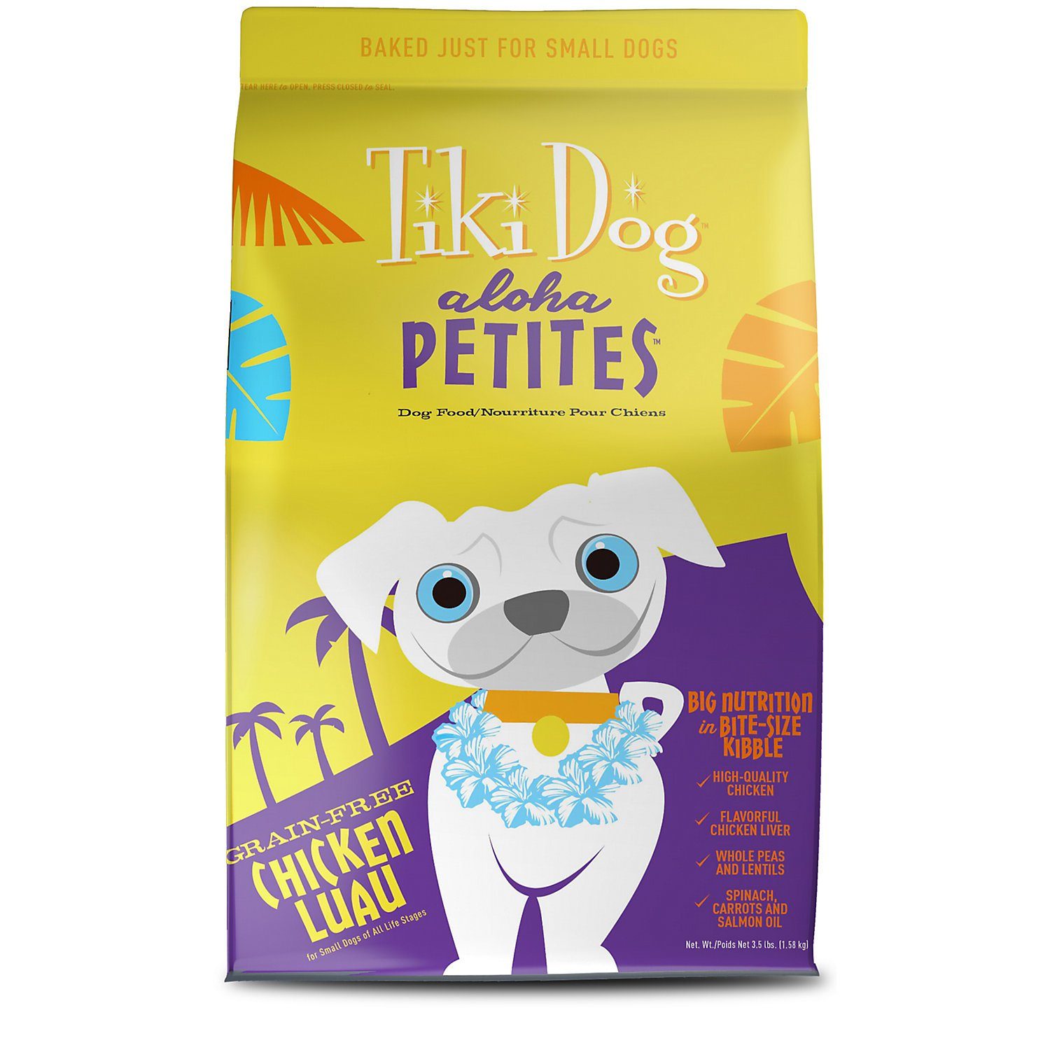 Tiki Dog Aloha Petites Chicken Lua Dry Dog Food - 3.5 lb Bag