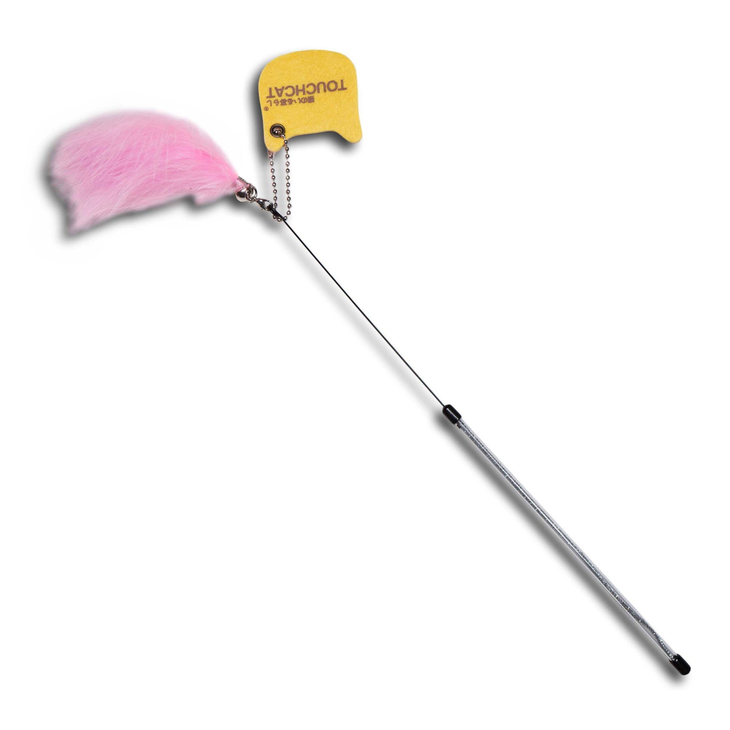 Touchcat Feather Duster Cat Teaser wand Pink