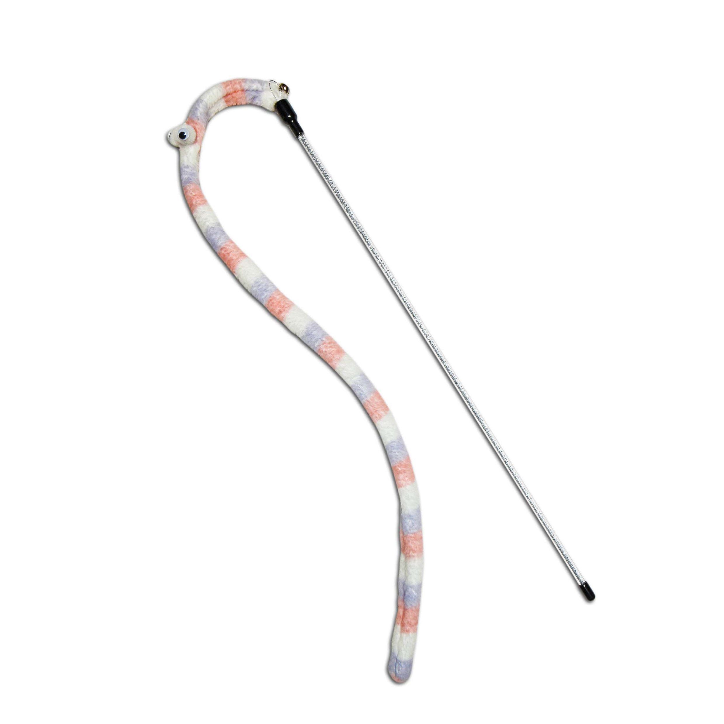 Touchcat Worm-Tail Designer Cat Teaser Purple and White