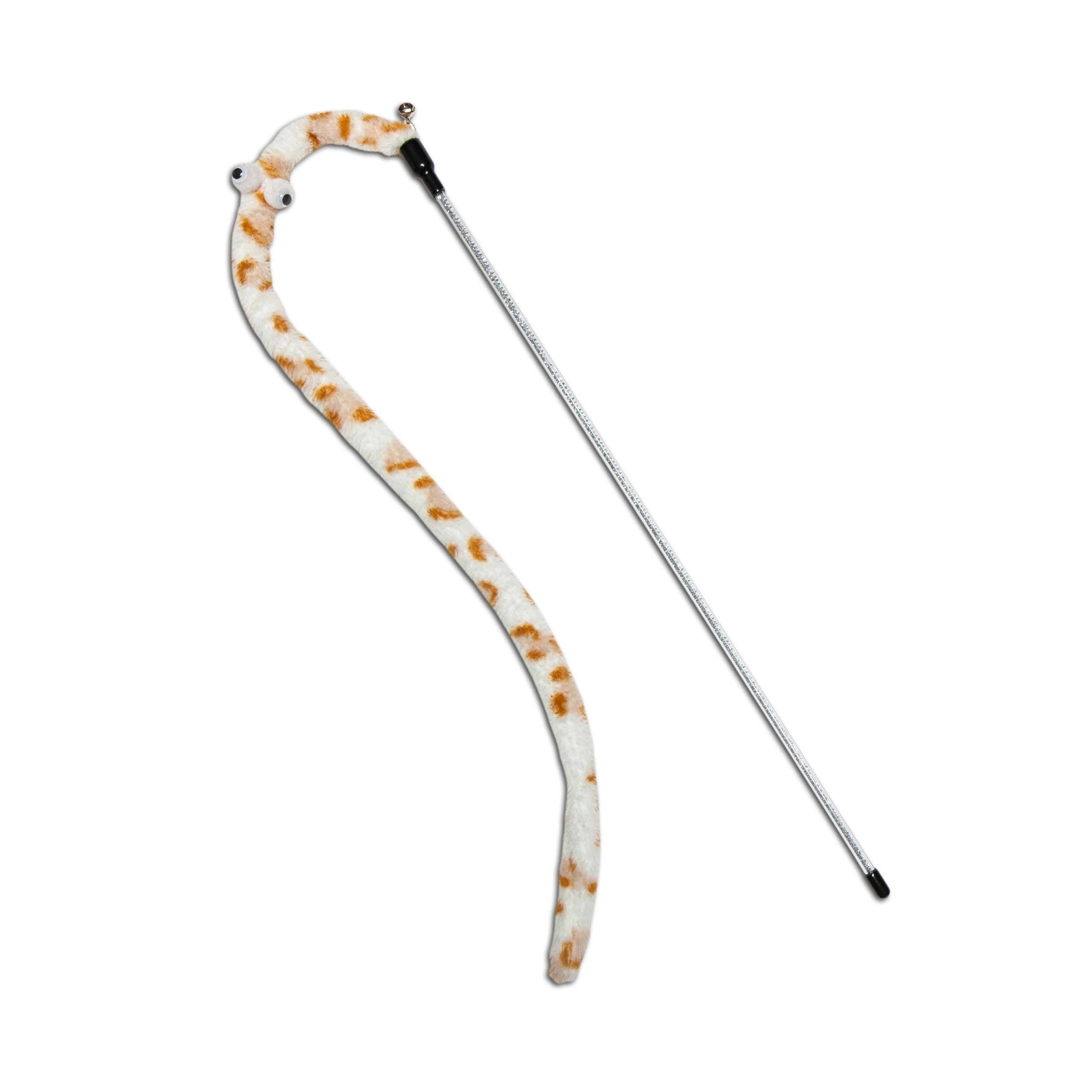 Touchcat Worm-Tail Designer Cat Teaser Brown and White