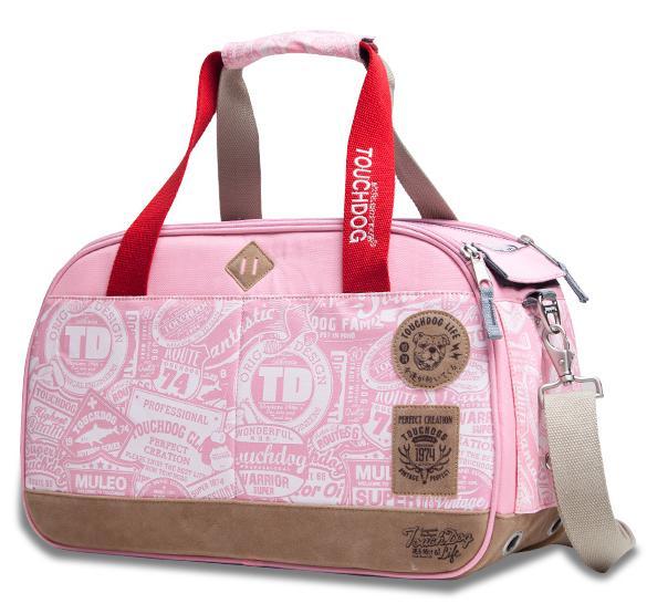 Touchdog Airline Approved Around-The-Globe Passport Designer Pet Carrier Pink