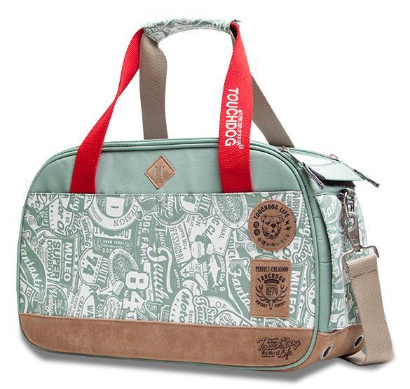Touchdog Airline Approved Around-The-Globe Passport Designer Pet Carrier Green