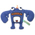 Touchdog Cartoon Crabby Tooth Monster Plush Dog Toy Blue 