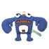 Touchdog Cartoon Monster Plush Dog Toy - Dark Blue  