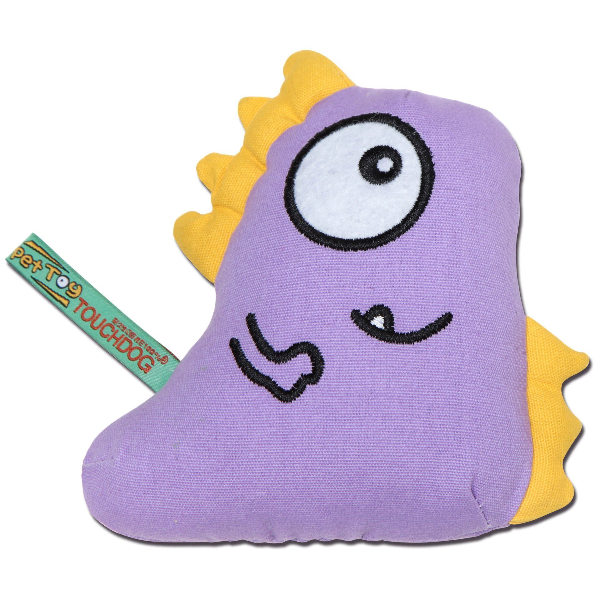 Touchdog Cartoon Shoe-faced Monster Plush Dog Toy Purple