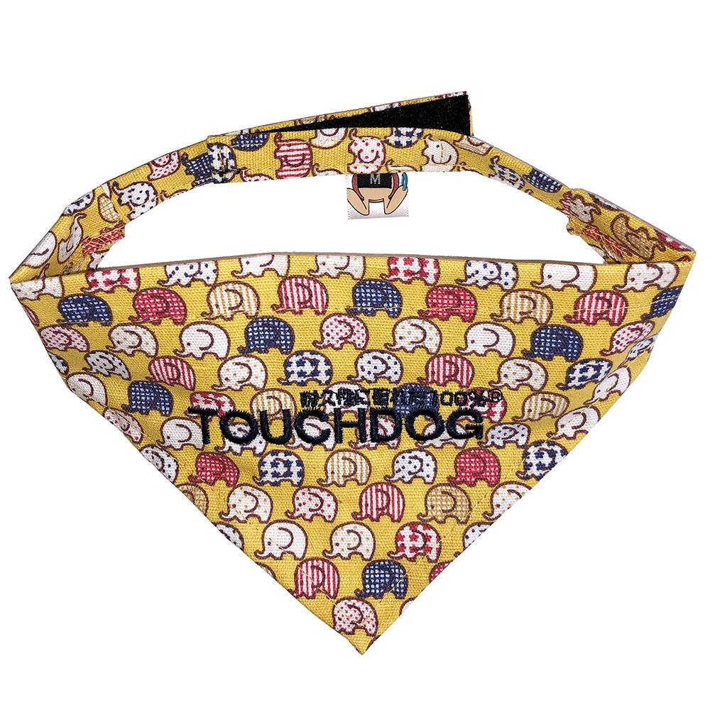 Touchdog Designer Hook-and-Loop Pet Bandana - Yellow Small