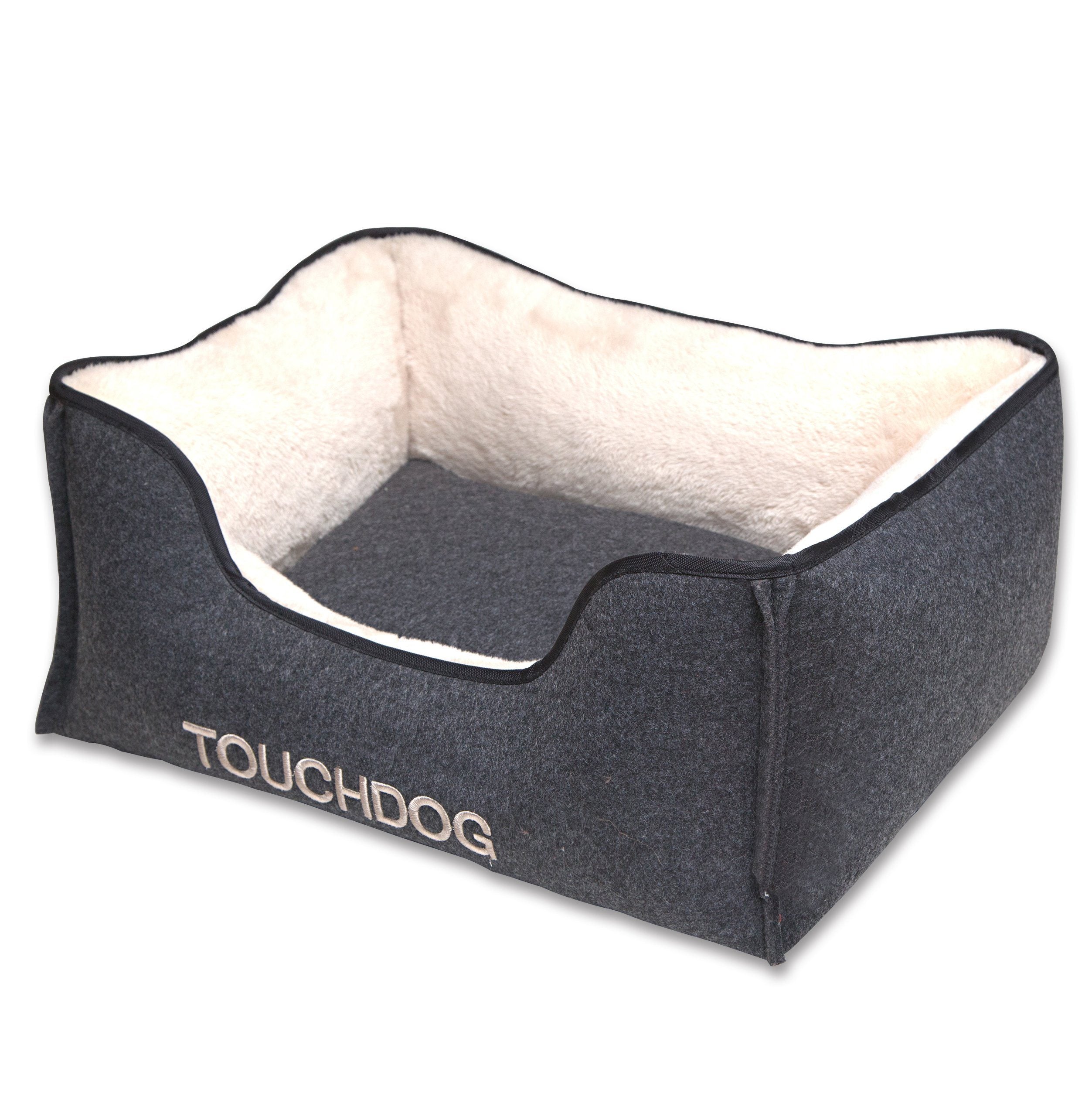 Touchdog 'Felter Shelter' Luxury Premium Designer Dog Bed Medium Gray