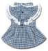 Touchdog 'I love Poochi' Classical Plaid Fashion Designer Dog Dress