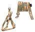 Touchdog ® 'Caliber' Embroidered Designer Fashion Pet Dog Leash and Harness Combination Large Brown Pattern