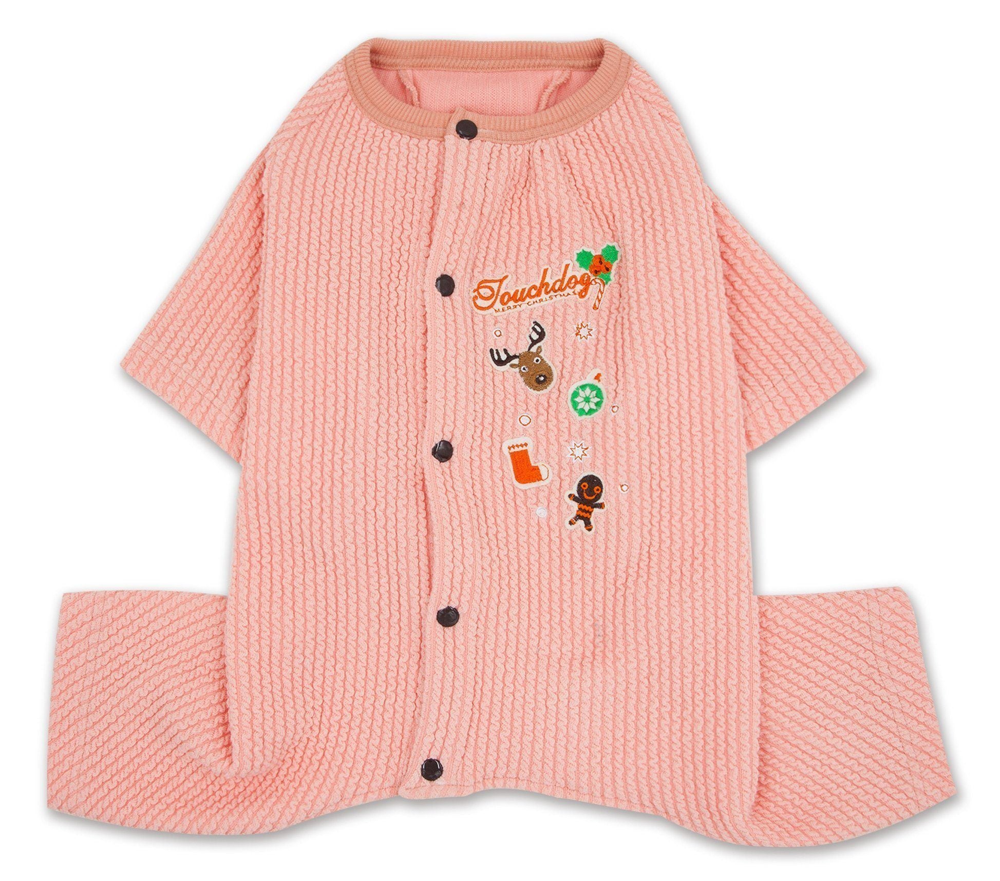 Touchdog ® 'Ciesta-Luxe' Full Body Thermal Dog Pajamas Jumpsuit Large Pink