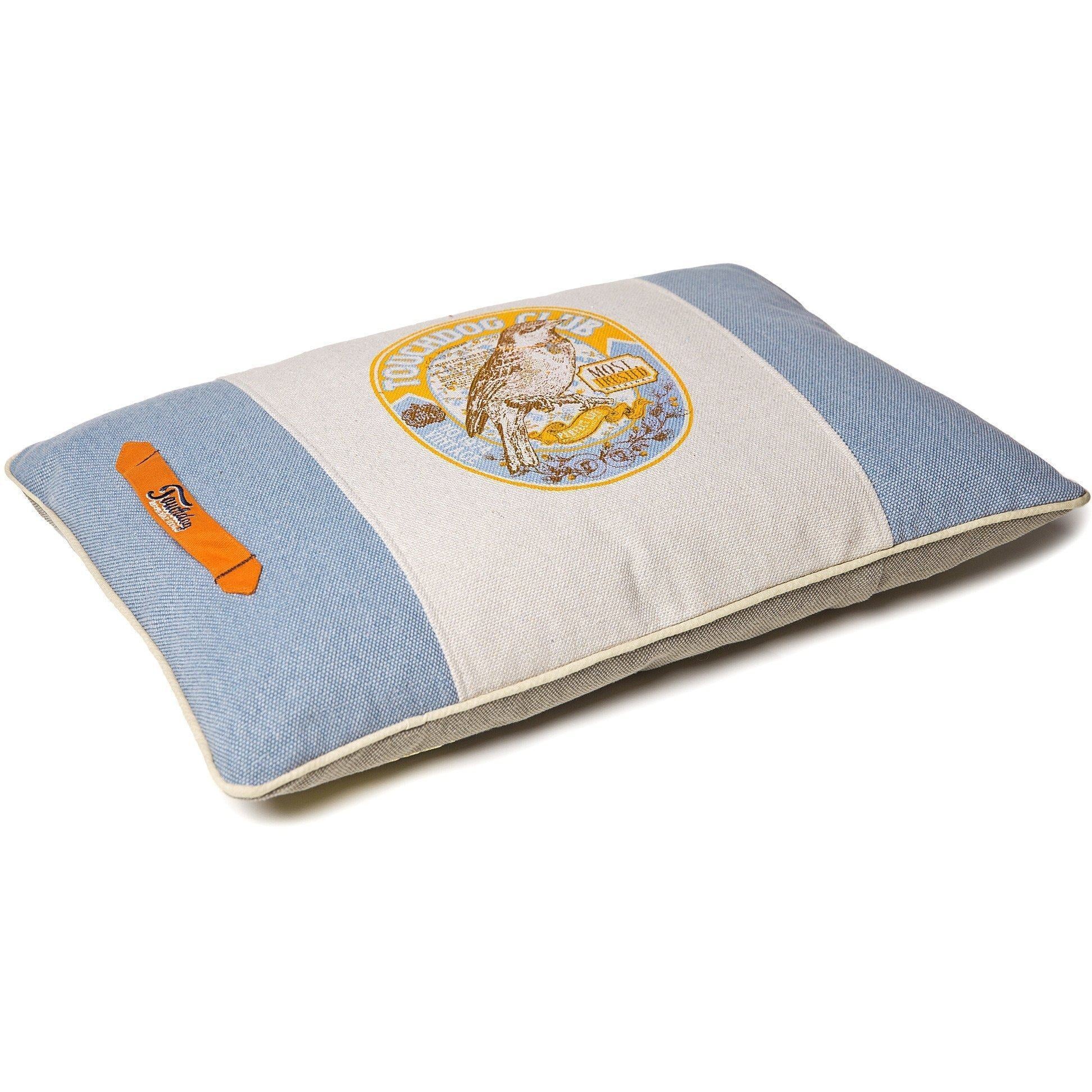 Touchdog ® 'Classical Denim' Original Fade-Printed Plush Pillow Designer Dog Bed Large