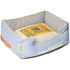Touchdog ® Original Denim Reversible Designer Rectangular Dog Bed Denim Blue, Grey, Beige, White