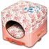 Touchdog ® 'Floral-Galoral' 2-in-1 Collapsible Squared Dog and Cat Bed Red, Salmon Pink