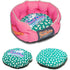 Touchdog ® 'Lazy-Bones' Rabbit-Spotted Rounded Designer Dog Bed