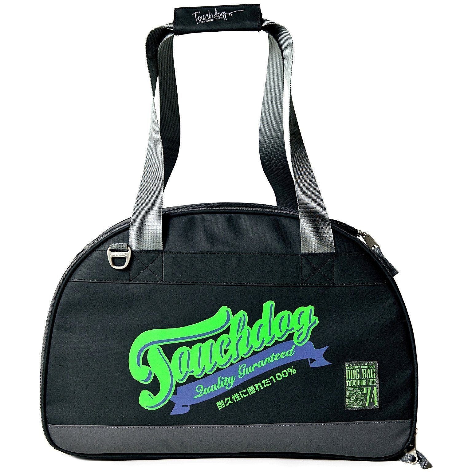 Touchdog ® Original Wick-Guard Water Resistant Airline Approved Travel Dog Carrier Black