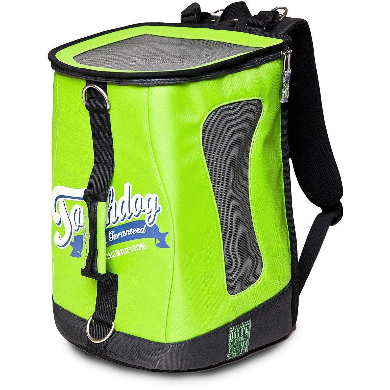 Touchdog ® 'Ultimate-Travel' 3-in-1 Airline Approved Backpack Dog Carrier Yellow Green