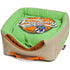 Touchdog ® 'Vintage Squared' 2-in-1 Convertible and Collapsible Dog and Cat Bed Mint Green, Khaki