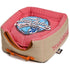 Touchdog ® 'Vintage Squared' 2-in-1 Convertible and Collapsible Dog and Cat Bed Bubblegum Pink, Beige