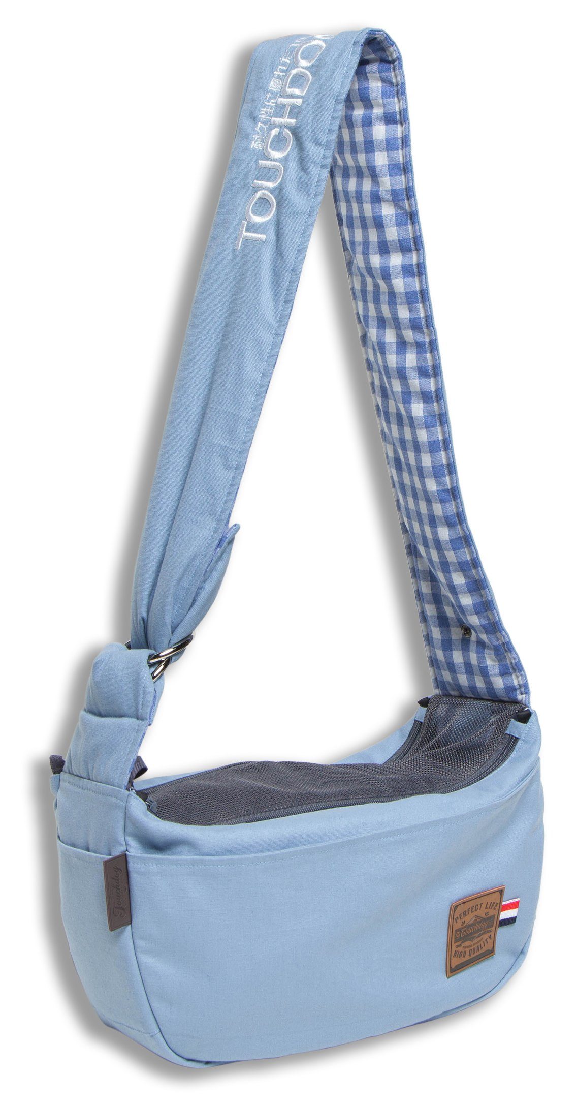 Touchdog 'Toga Bark' Over-The-Shoulder Hands-Free Pet Carrier Blue