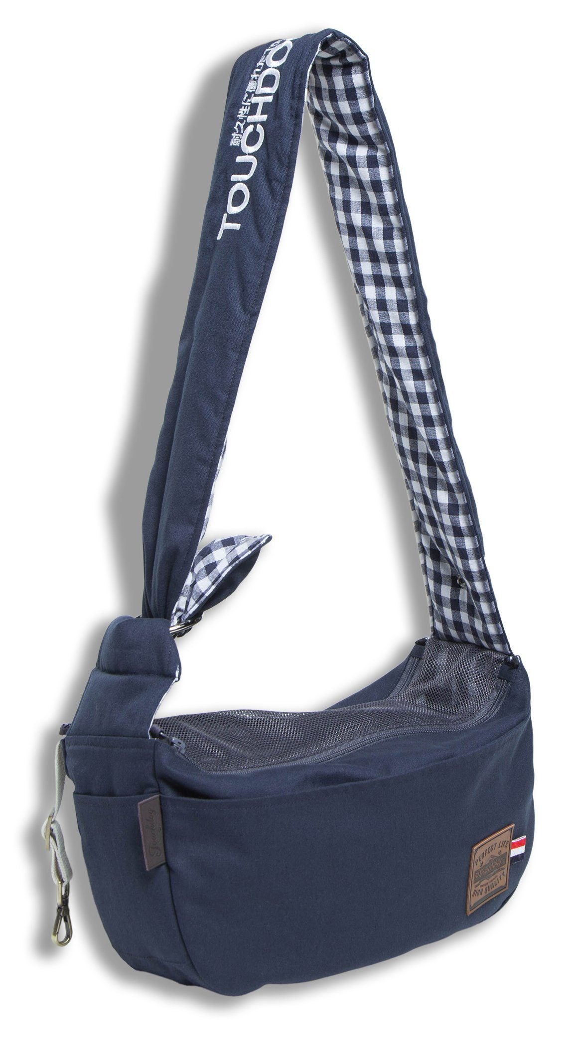 Touchdog 'Toga Bark' Over-The-Shoulder Hands-Free Pet Carrier Navy