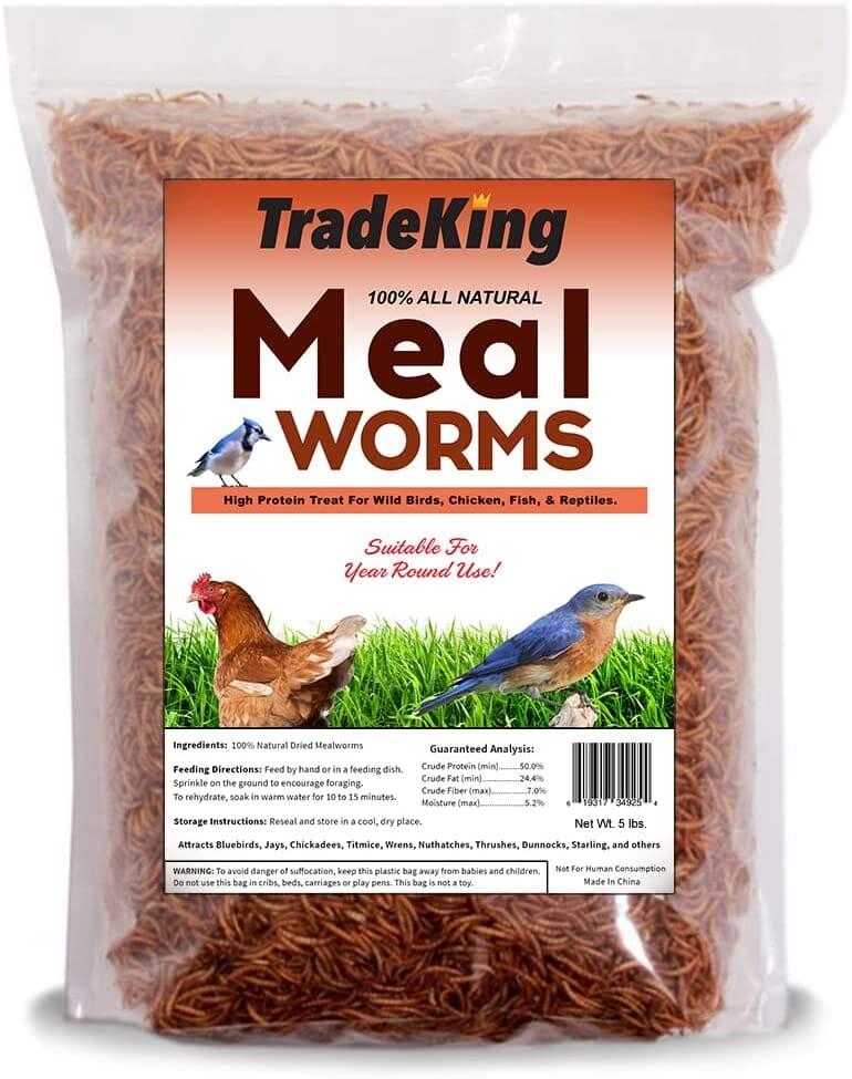 Tradeking Tradeking Dried Mealworms Wild Bird Food - 5 Lbs