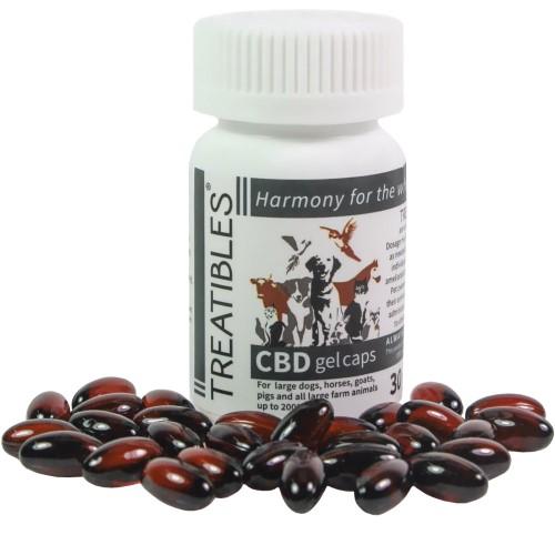 Treatibles Full Spectrum Hemp Capsules 10mg Dog and Cat Health Supplements - 30 ct Bottle